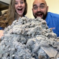dryer vent cleaning franchise owner who cleaned a vent and has a lot of lint!